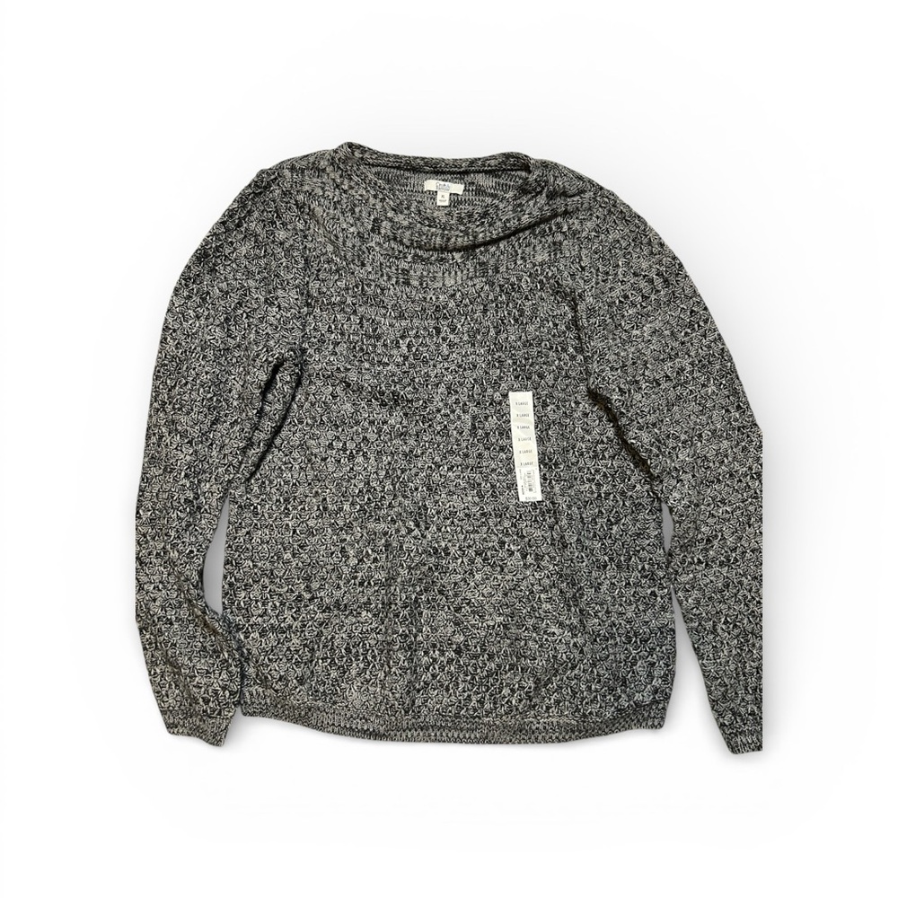 Croft & Barrow Women's Black and Gray Sweater